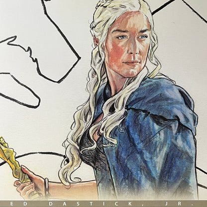 Game Of Thrones Daenerys / Khaleesi - Ted Dastick Jr Art Poster 11x17 V7