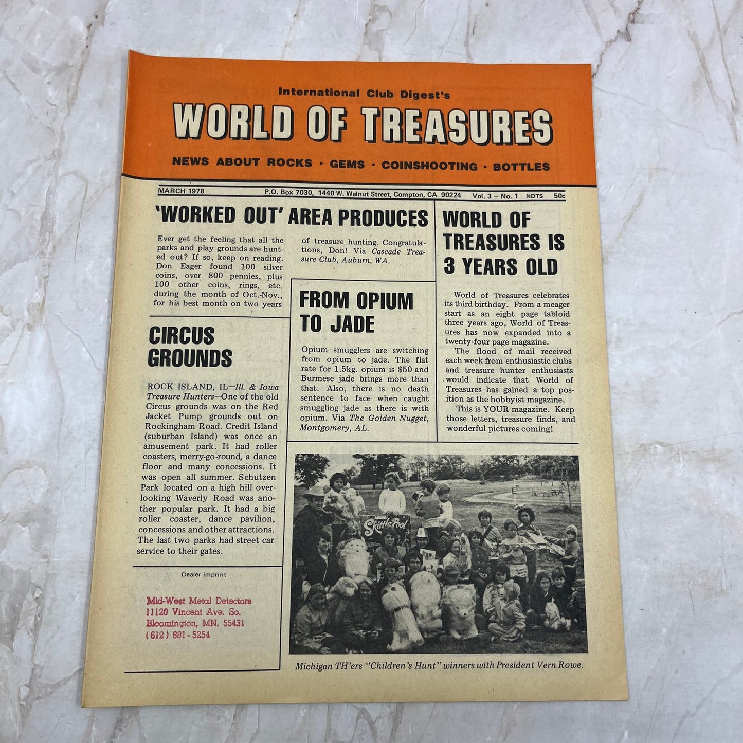 1978 March - International Club Digest World of Treasures Magazine Newsletter M16