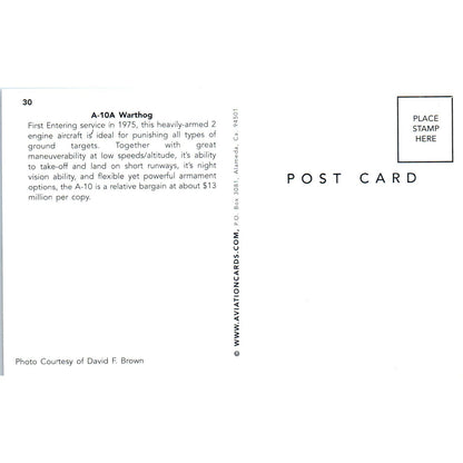 A-10A Warthog Vintage Postcard PC2