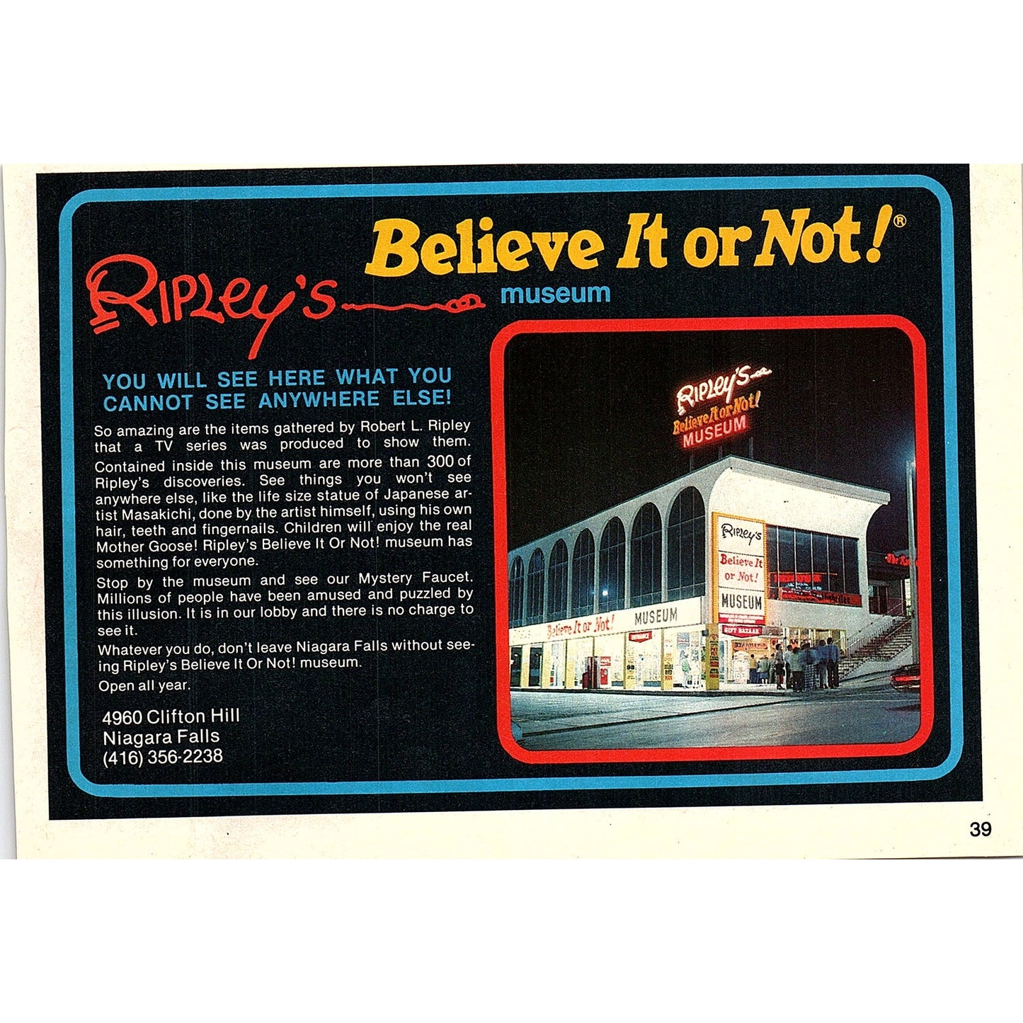 Ripley's Believe It or Not Museum something for everyone Niagara Falls ON SAG4-3