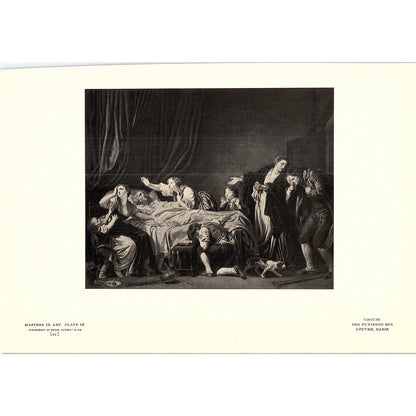 The Punished Son - Greuze - 1904 Litho Art Print AF5-6