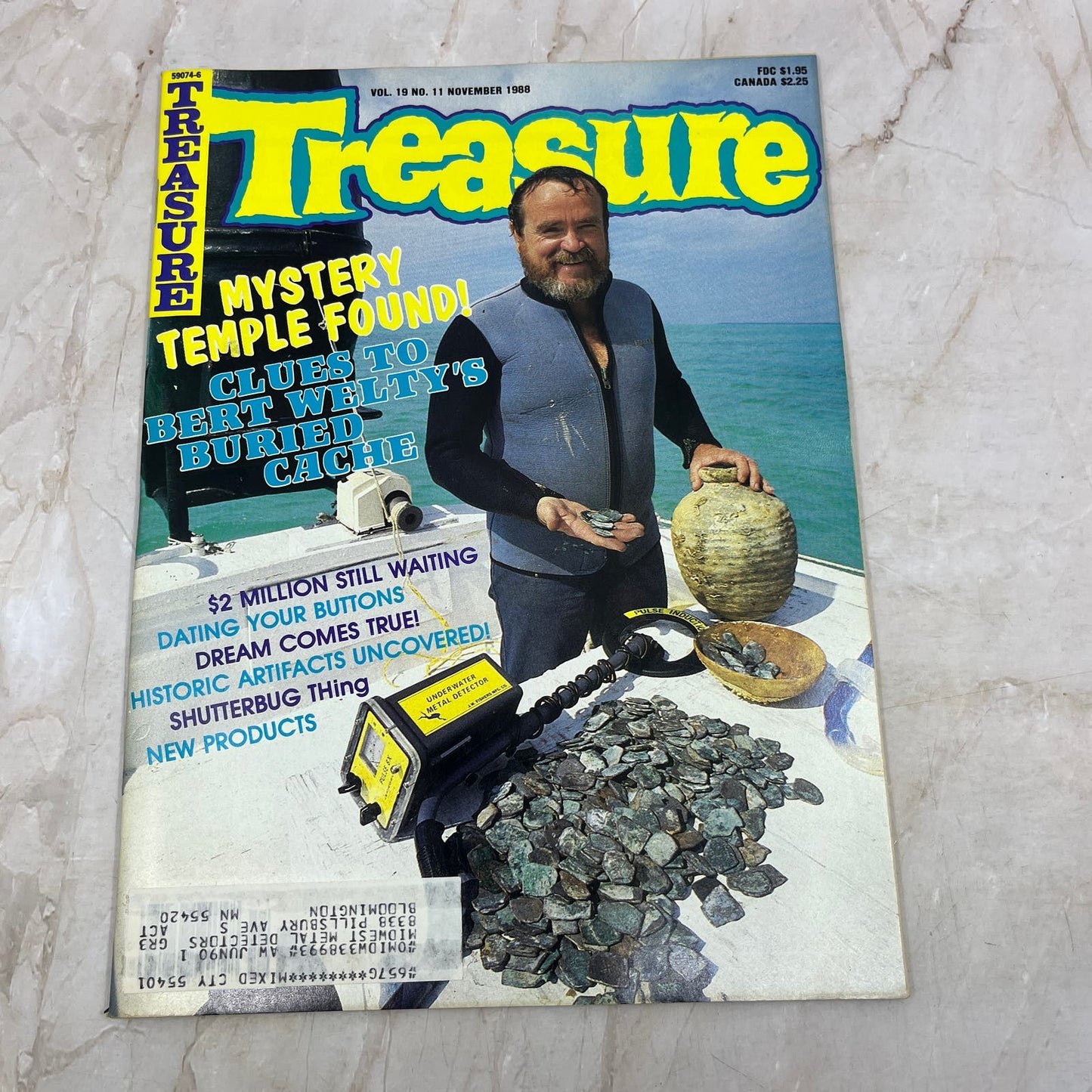 1988 Nov - Treasure Magazine - Treasure Hunting Prospecting Metal Detector M16