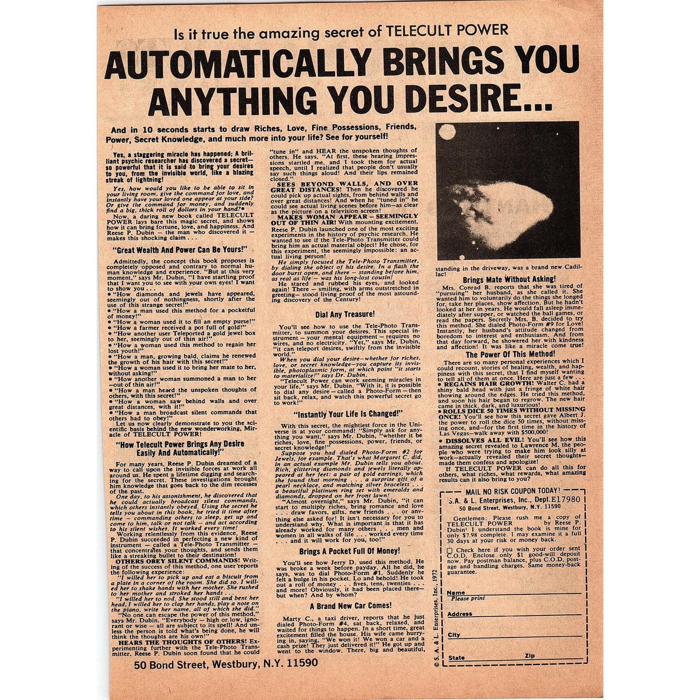 Telecult Power Automatically Brings You Anything You Desire 1967 Ad AG1-17