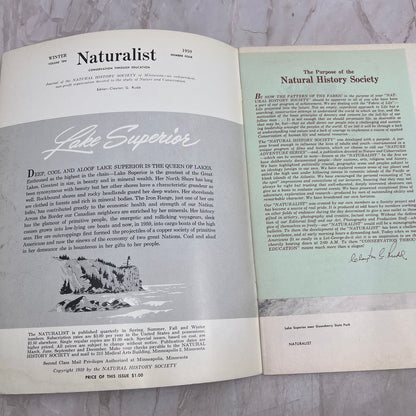 1959 Winter - Naturalist Magazine - Lake Superior - Natural History Society M21