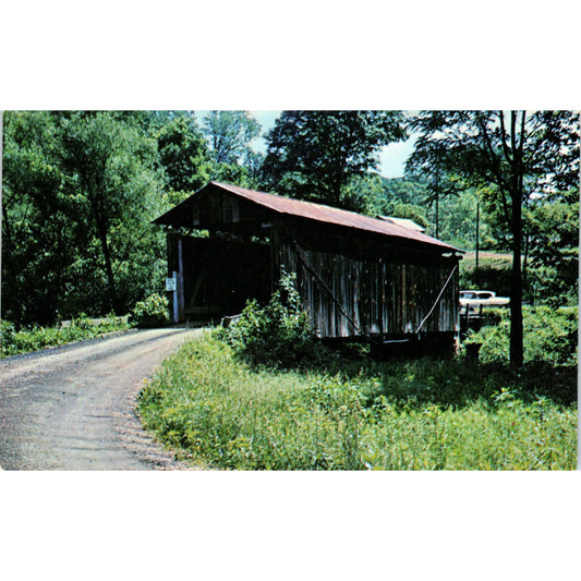 King Post Truss Washington County 9 Ohio Vintage Covered Bridge Postcard PC14