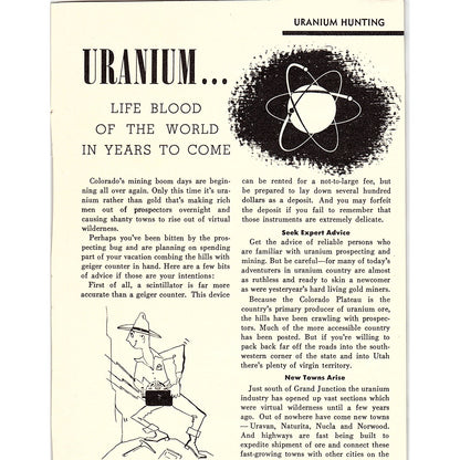 Uranium Hunting in Colorado 1958 Ad AG1-7