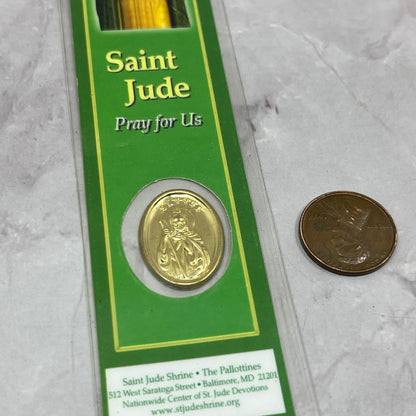 Vintage Saint Jude Prayer Medallion Bookmark SB7