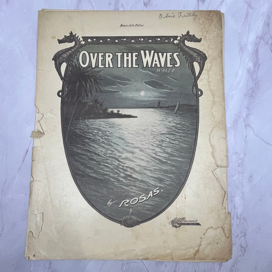 Over the Waves Waltz by Juventino Rosas 1905 Sheet Music V15