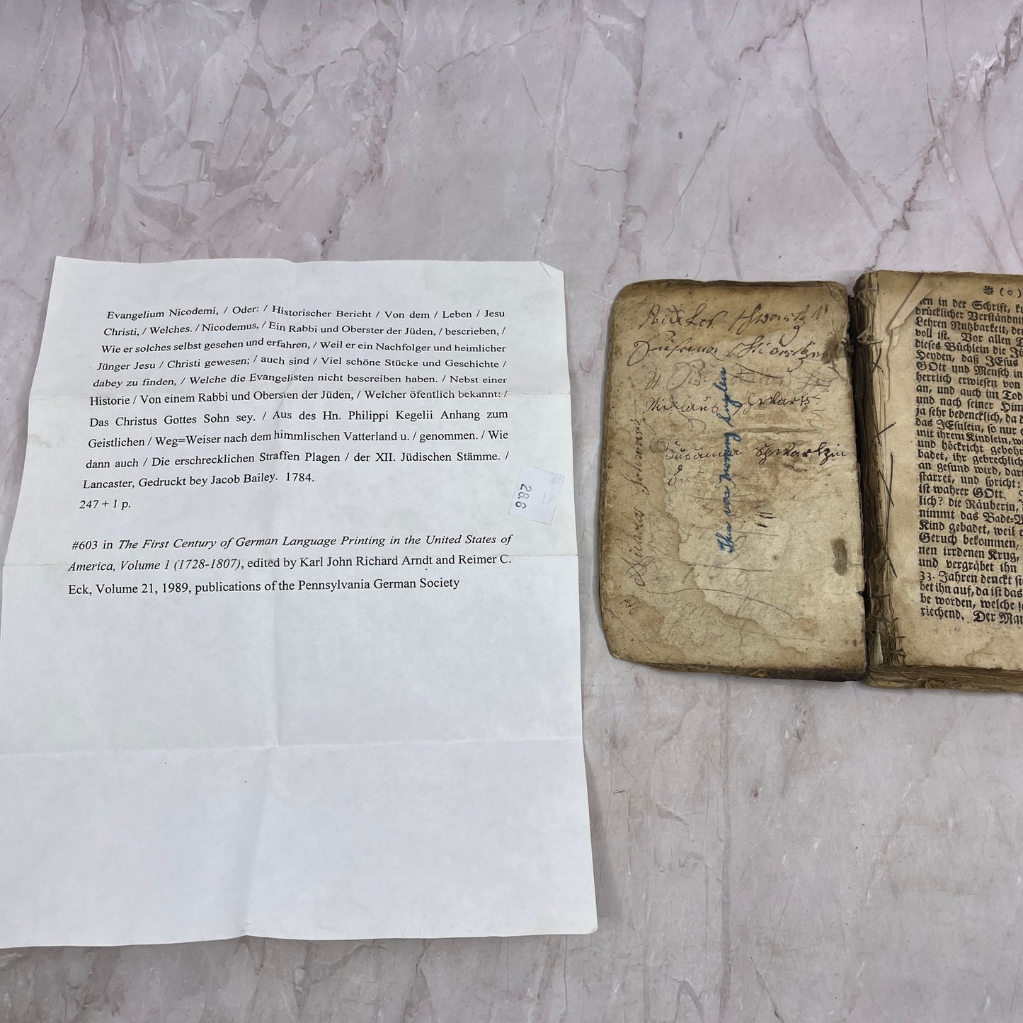 1784 Original German Book on Christianity TA9-B3