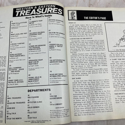 1985 August - Western & Eastern Treasures Magazine - Treasure Hunting Gold M12