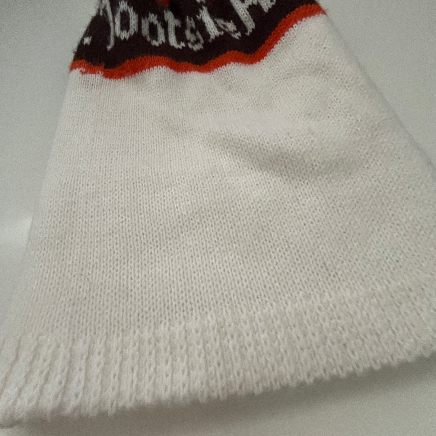 Vintage 1970s Knit Tootsie Roll Stocking Cap Beanie Hat With Pompom TF9