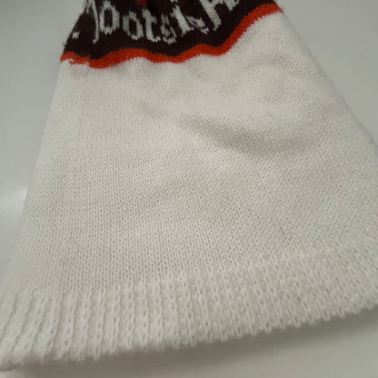 Vintage 1970s Knit Tootsie Roll Stocking Cap Beanie Hat With Pompom TF9