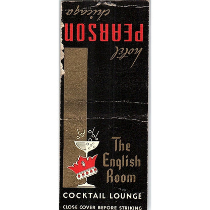 Hotel Pearson English Room Chicago Vintage Matchbook Cover SF3-Y5