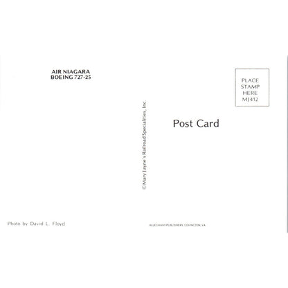 Air Niagara Boeing 727-25 Vintage Postcard TG8-PC