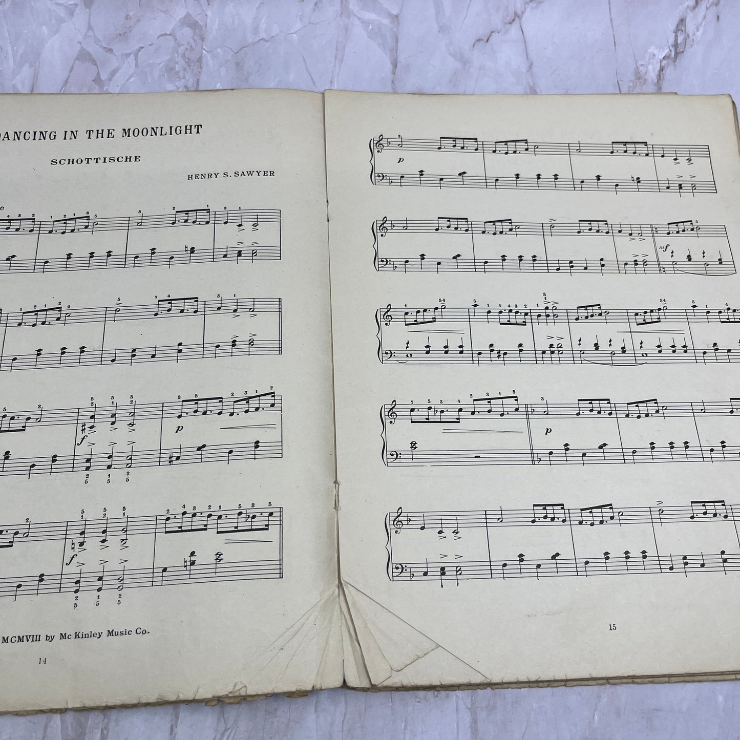 1909 Little Nimble Fingers Pretty Pieces for Children Piano Sheet Music Ti5