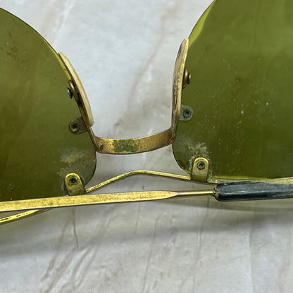 Vintage Rimless Brass Tone Sunglasses Eyeglasses Frames TD5G1-1