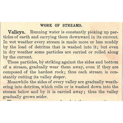 A Wide and Shallow Valley New York State 3x4" 1901 Engraving AF6-M10