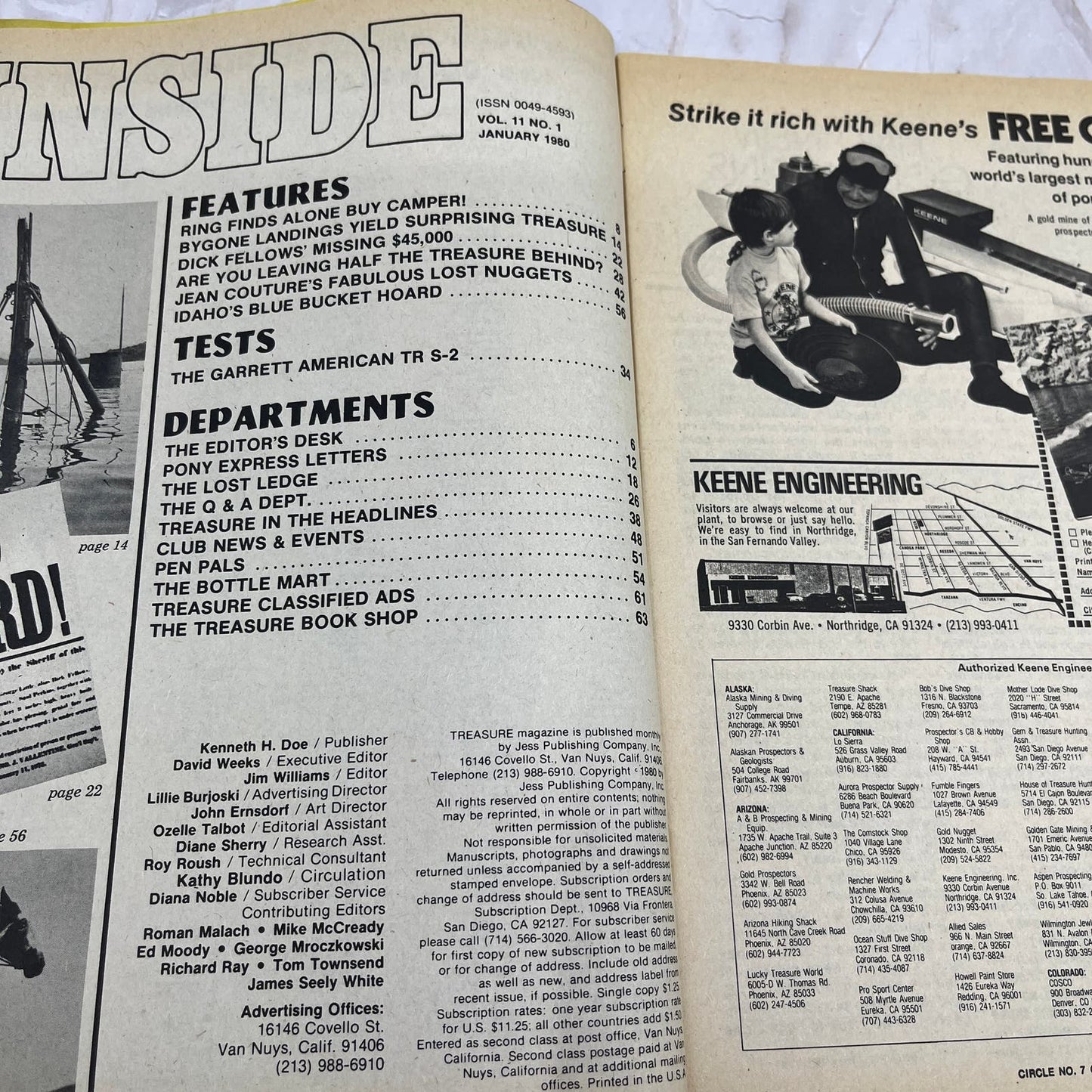 1980 Jan - Treasure Magazine - Treasure Hunting Metal Detecting Gold Coins M10