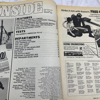 1980 Jan - Treasure Magazine - Treasure Hunting Metal Detecting Gold Coins M10