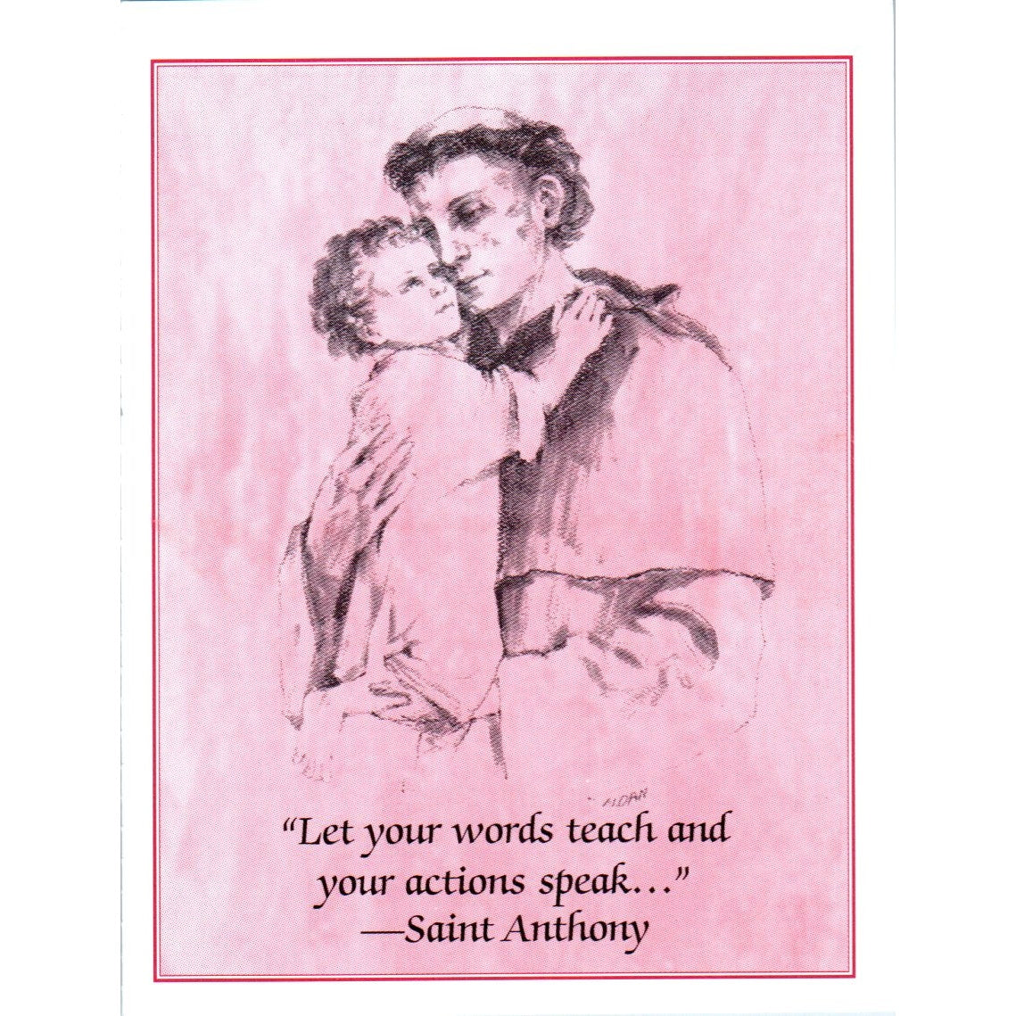 Prayer to St Anthony Franciscan Friars Pulaski WI Vintage Prayer Card TH2-PC1