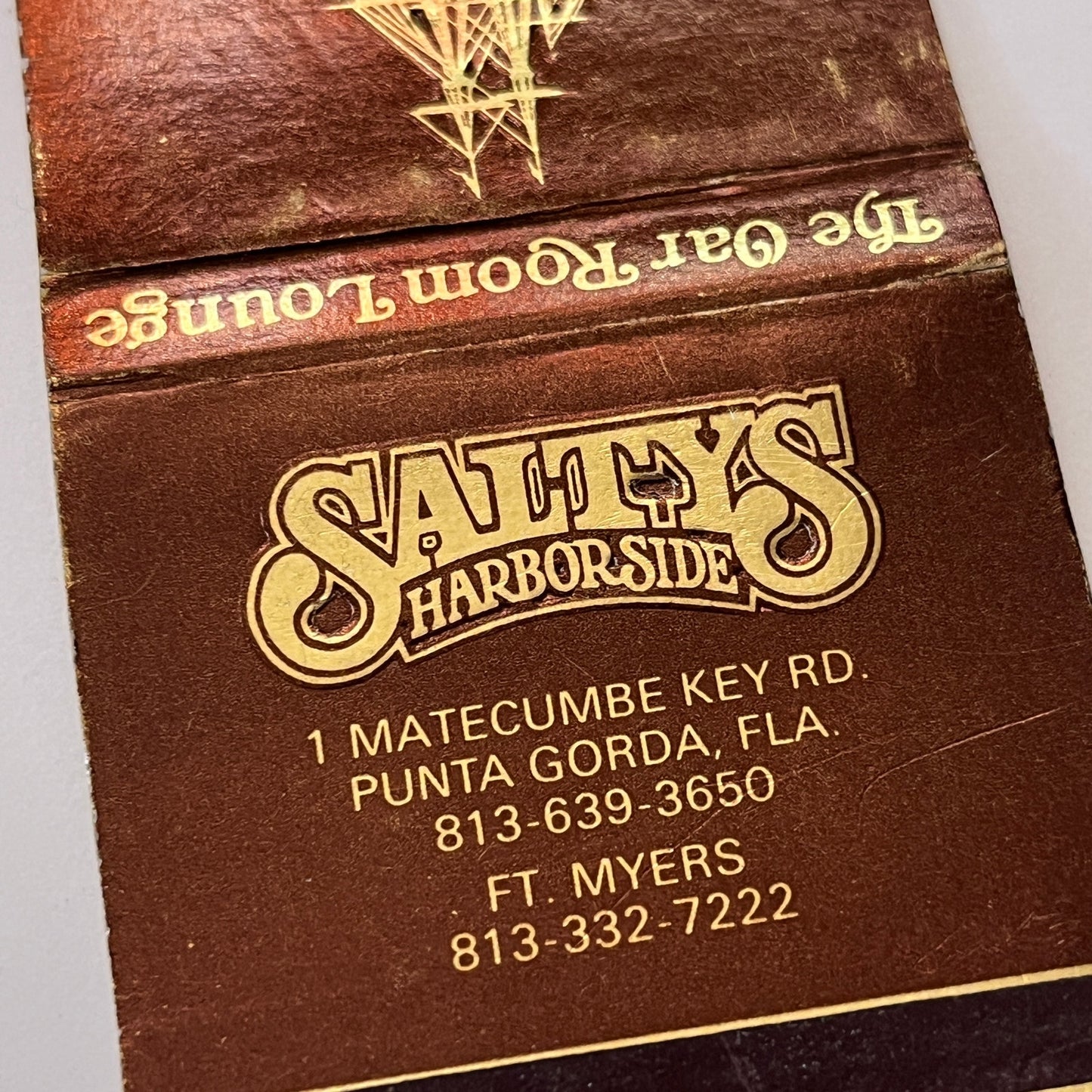 Saltys Harbor Side Oar Room Lounge Punta Gorda Ft Myers FL Matchbook TB6-MB1-9