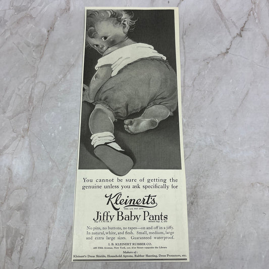 Kleinert's Jiffy Baby Pants I.B. Kleinert Rubber Co NY 1924 Magazine Ad FL6-11