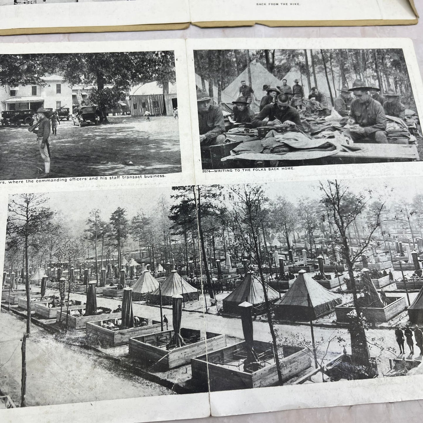 1918 WWI Camp Wadsworth Spartanburg SC Souvenir Photo Book TI8-S5
