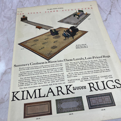 Kimlark Woven Rugs National Fiber Textile Co Neenah WI 1924 Magazine Ad FL6-11