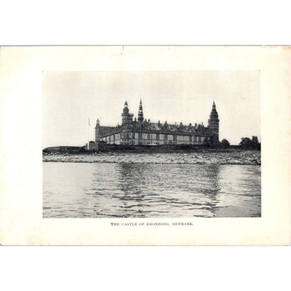 The Castle of Kronborg Denmark 1901 Original Print AD8-H7