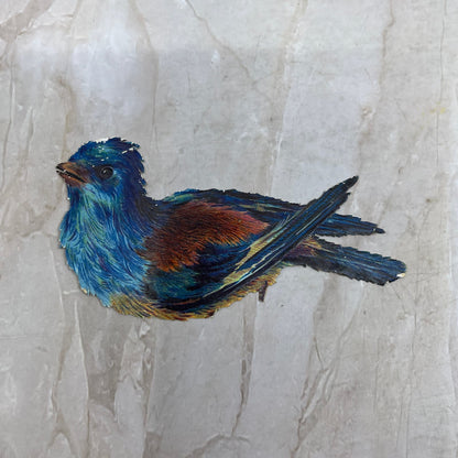 Antique Victorian Scrap Bluebird Die Cut TI8-S6