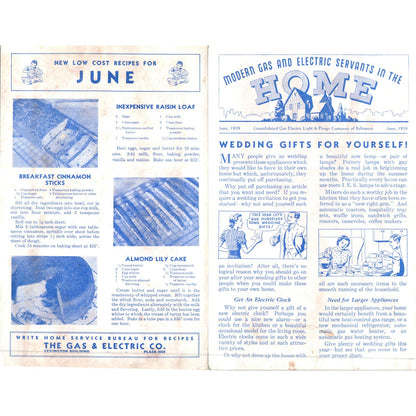 1939 Baltimore Gas & Light Newsletter Gas and Electric Servants in the Home AB9
