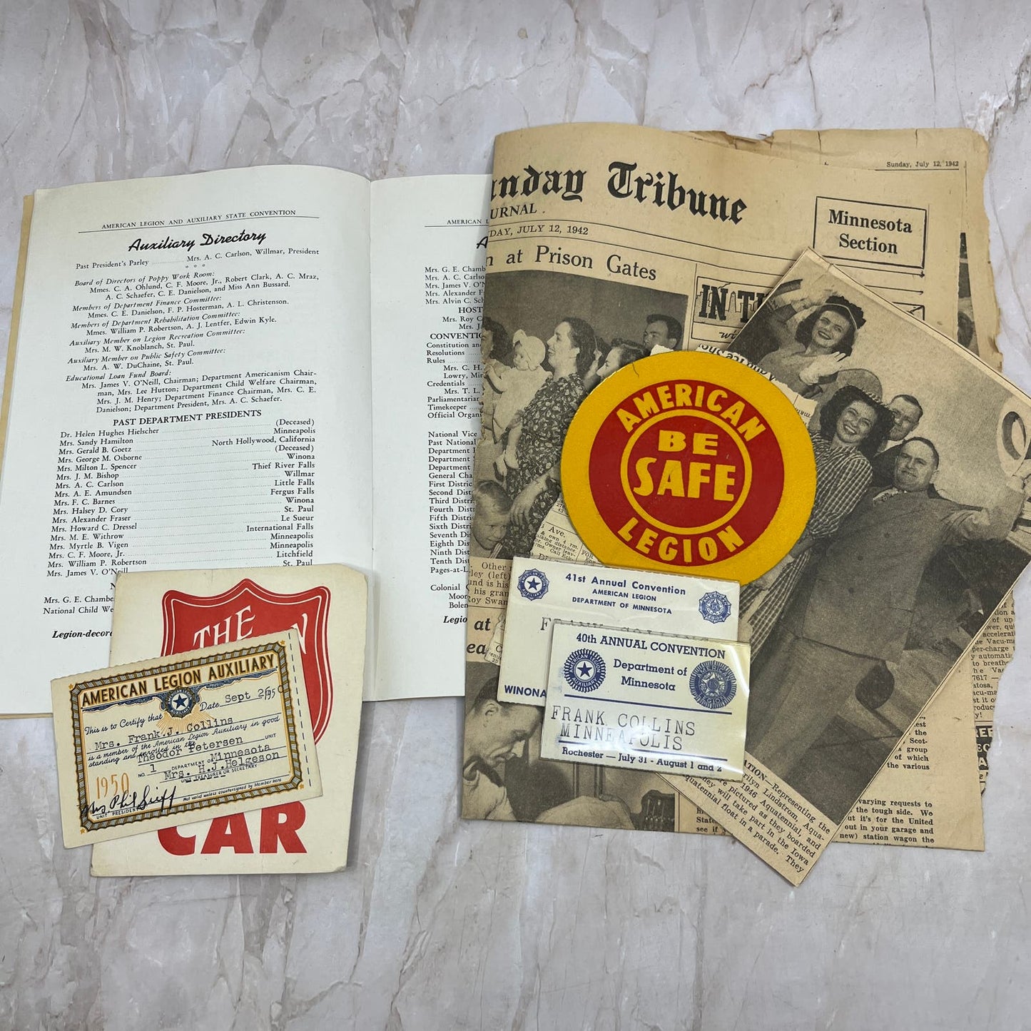 Vintage 1940s-50s Minnesota American Legion Convention Ephemera TI9-P2