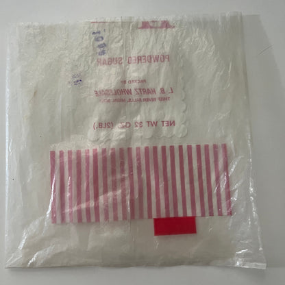 E.J. Hartz Wholesale Thief River Falls MN Vintage Empty Powdered Sugar Bag AJ5-1