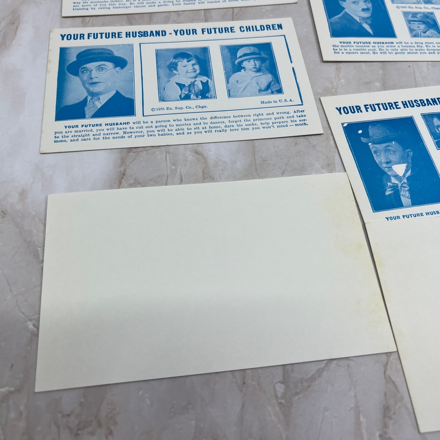 1930s Lot of 10 Penny Arcade Your Future Husband Fortune Telling Cards P5-1