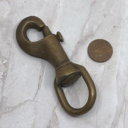 Vintage Snap Hook 3 1/2" - Heavy Duty Copper Snap Hook Swivel SB8