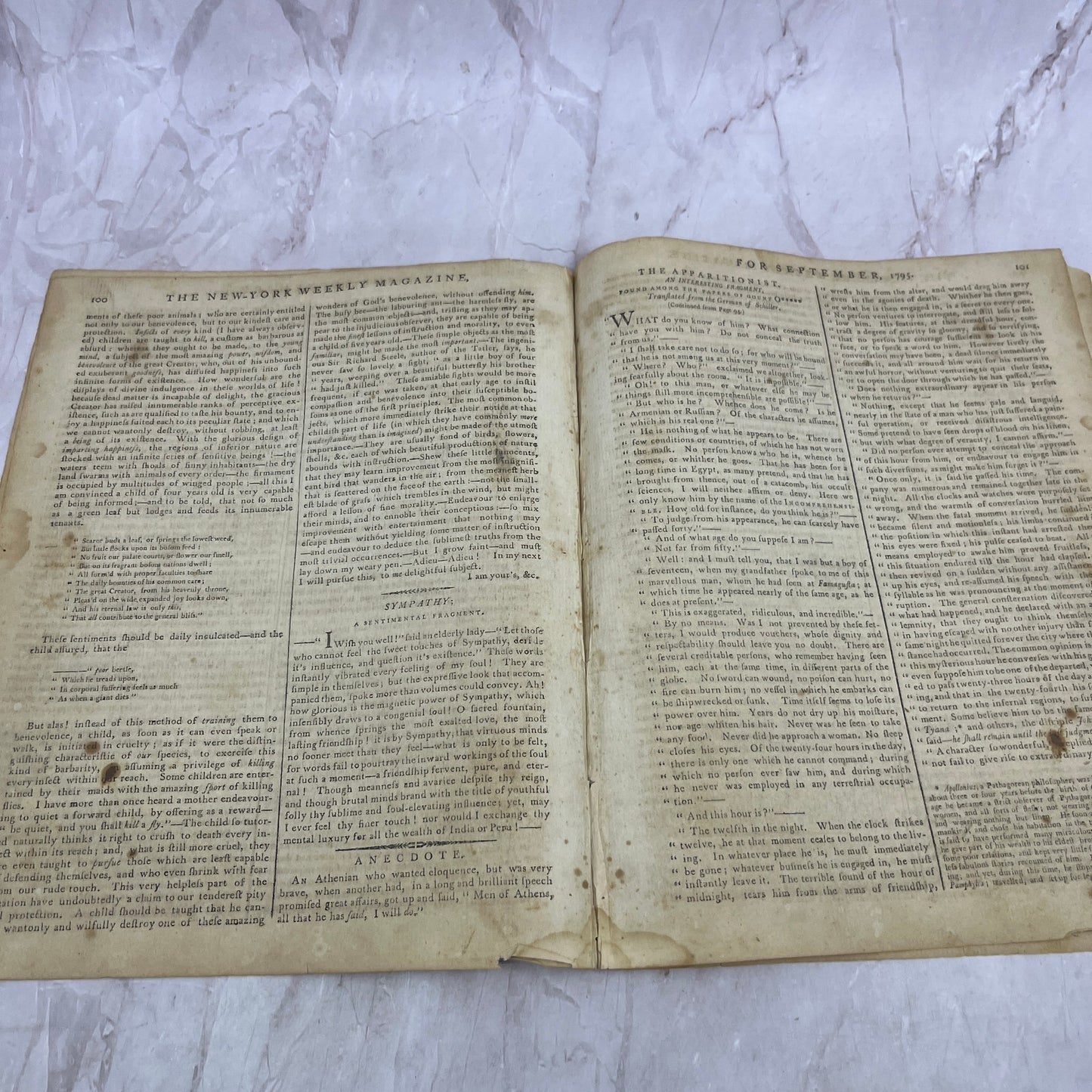 1795 Sep 23 - New York Weekly Magazine - History of Donna Elvira De Suarez D22