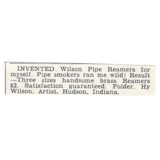 Invented Wilson Pipe Reamers - Hy Wilson Hudson Indiana 1955 Ad AG1-S3