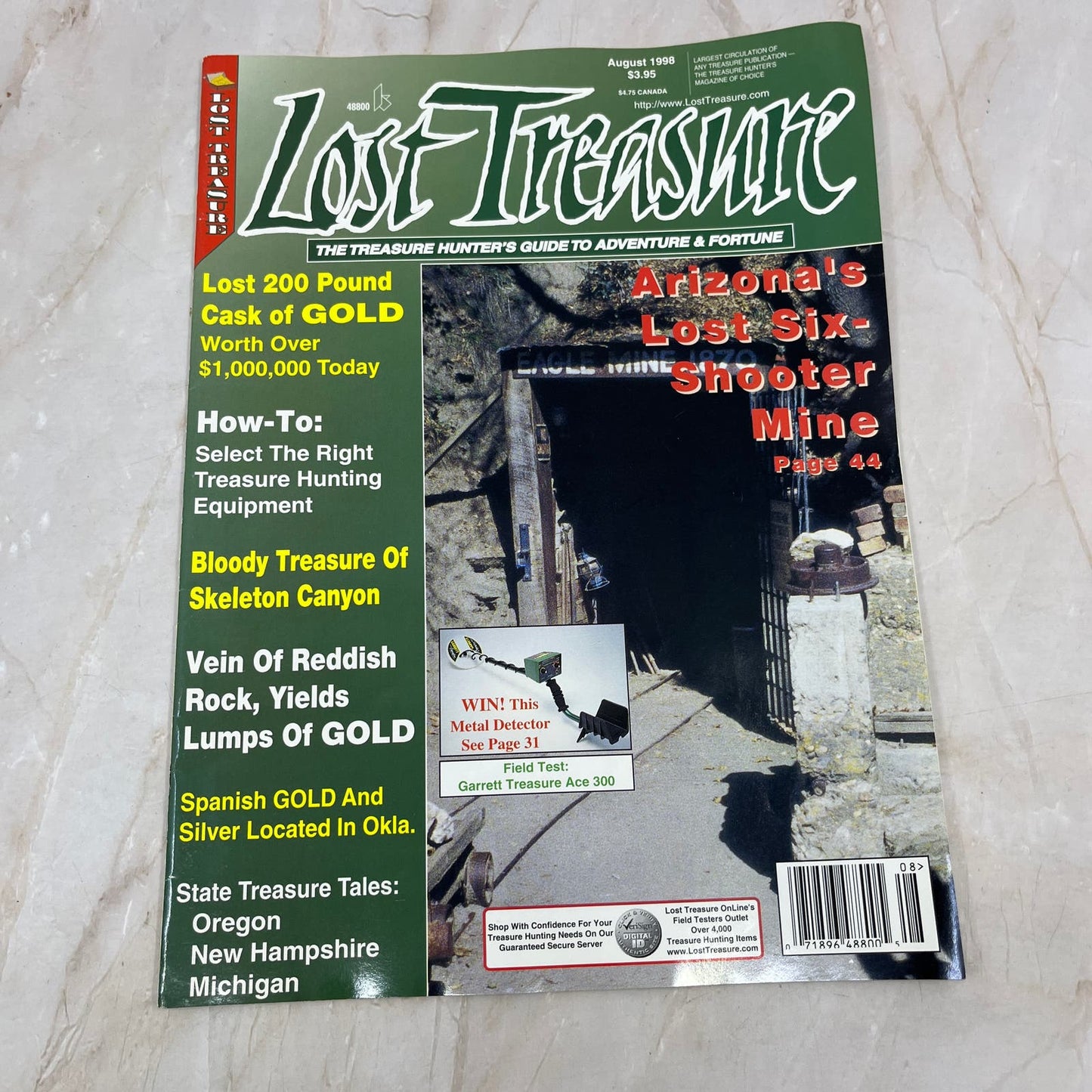 1998 Aug - Lost Treasure Magazine - Treasure Hunting Gold Prospecting M13