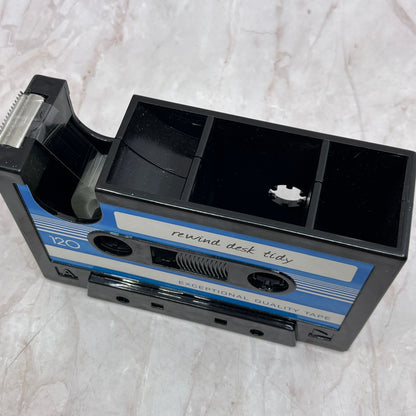 VTG Rewind Desk Tidy Cassette Tape Desktop Pen Pencil Caddy Tape Dispenser TF4