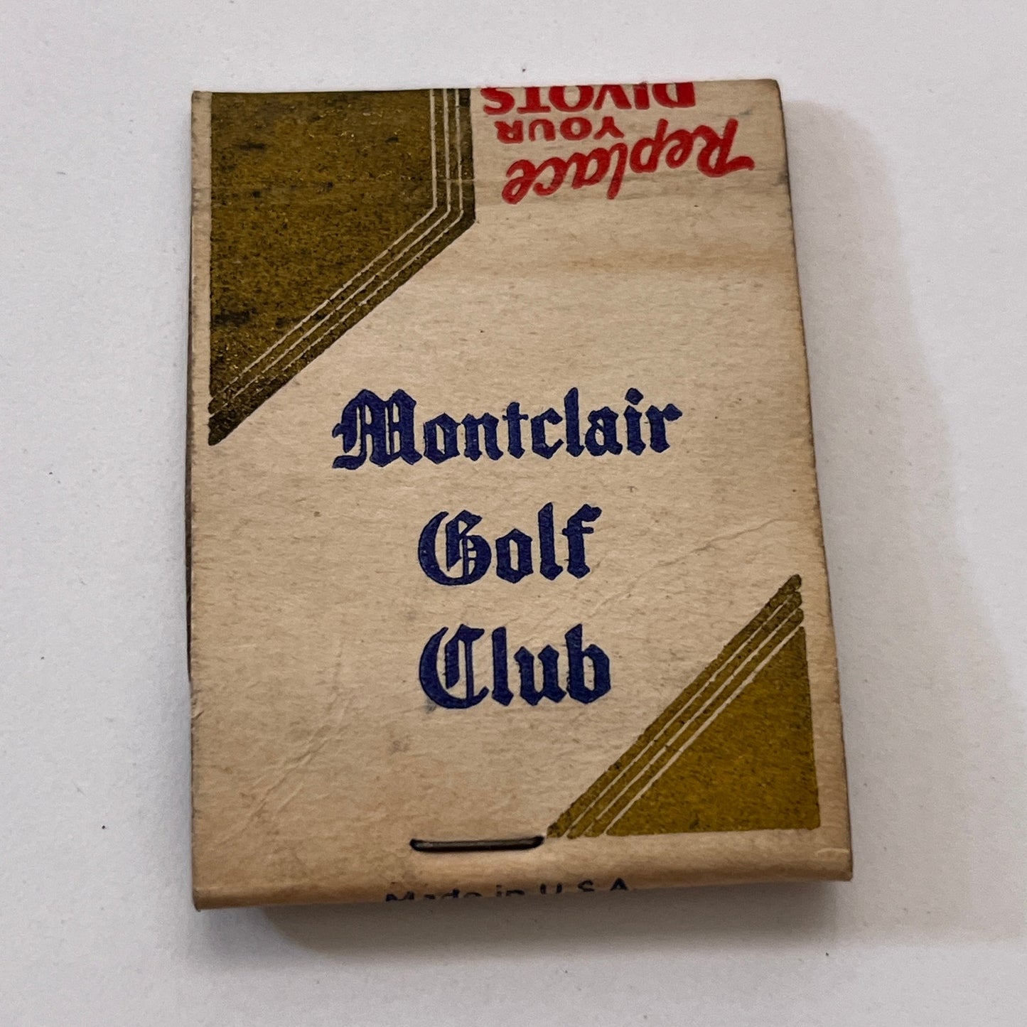 Montclair Golf Club Vintage Matchbook Cover TB8-MB3-8