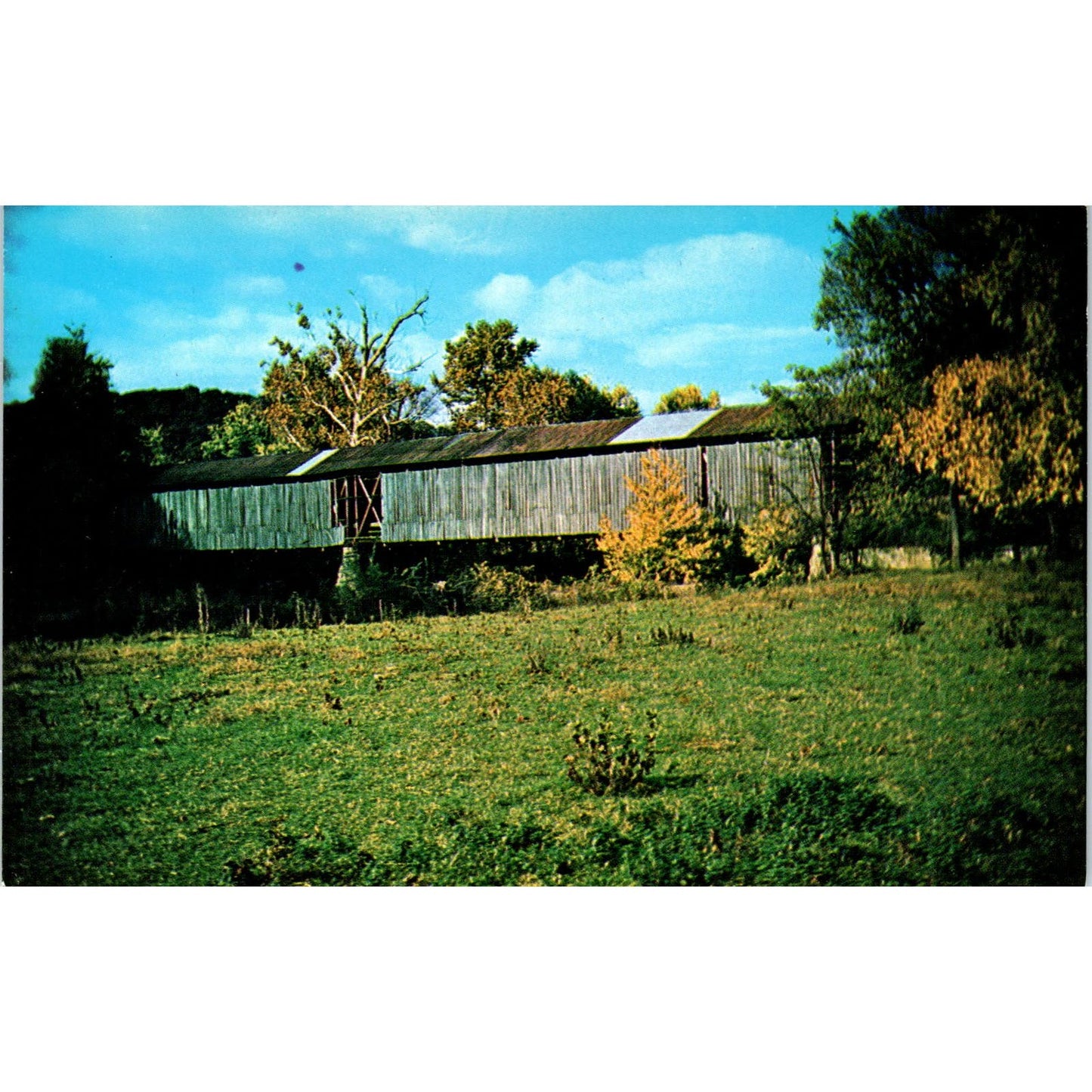 Old Schotts Bridge Ross County Bainbridge OH Covered Bridge Postcard PC16