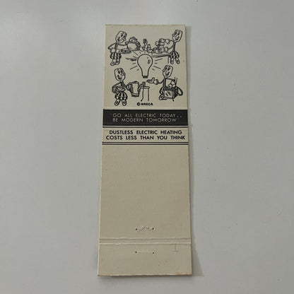 North Pine Electric Finlayson MN Reddy Kilowatt Vintage Matchbook Cover MB37-2