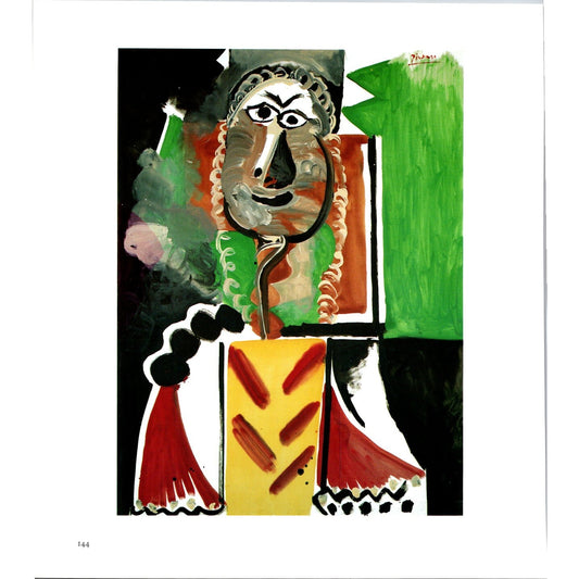 Bust of a Man by Pablo Picasso Book Plate Art Print J4