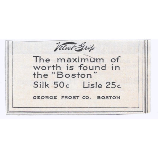 Boston Silk George Frost Co c1918 Original Magazine Advertisement AE5-SA2