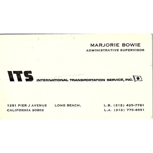 International Transportation Service Michio Sakai CA  Business Card SB4-B11