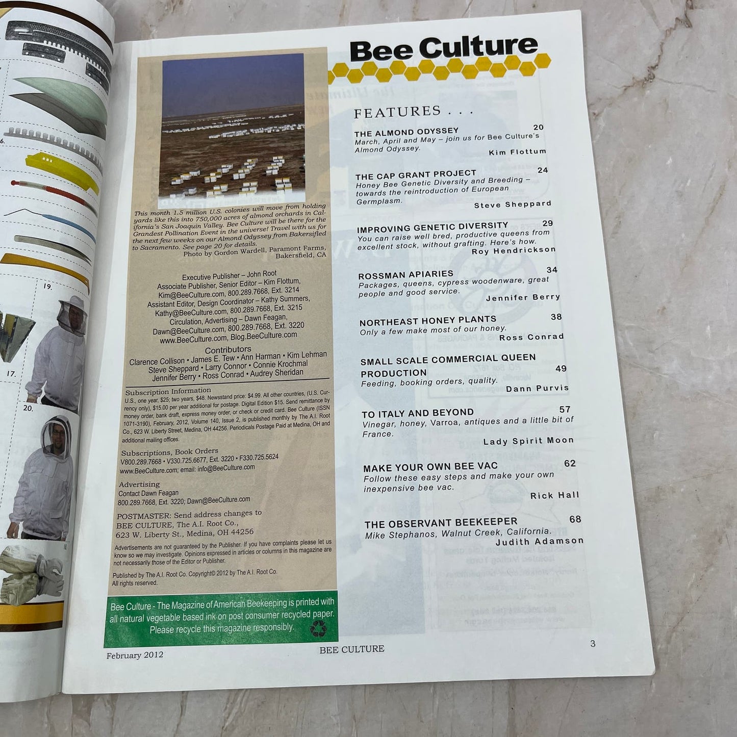 2012 Feb Bee Culture Magazine Bees Beekeeping Honey M8