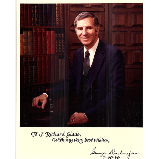 1986 Signed Photo of California Governor George Deukmejian 8x10 AF3-18