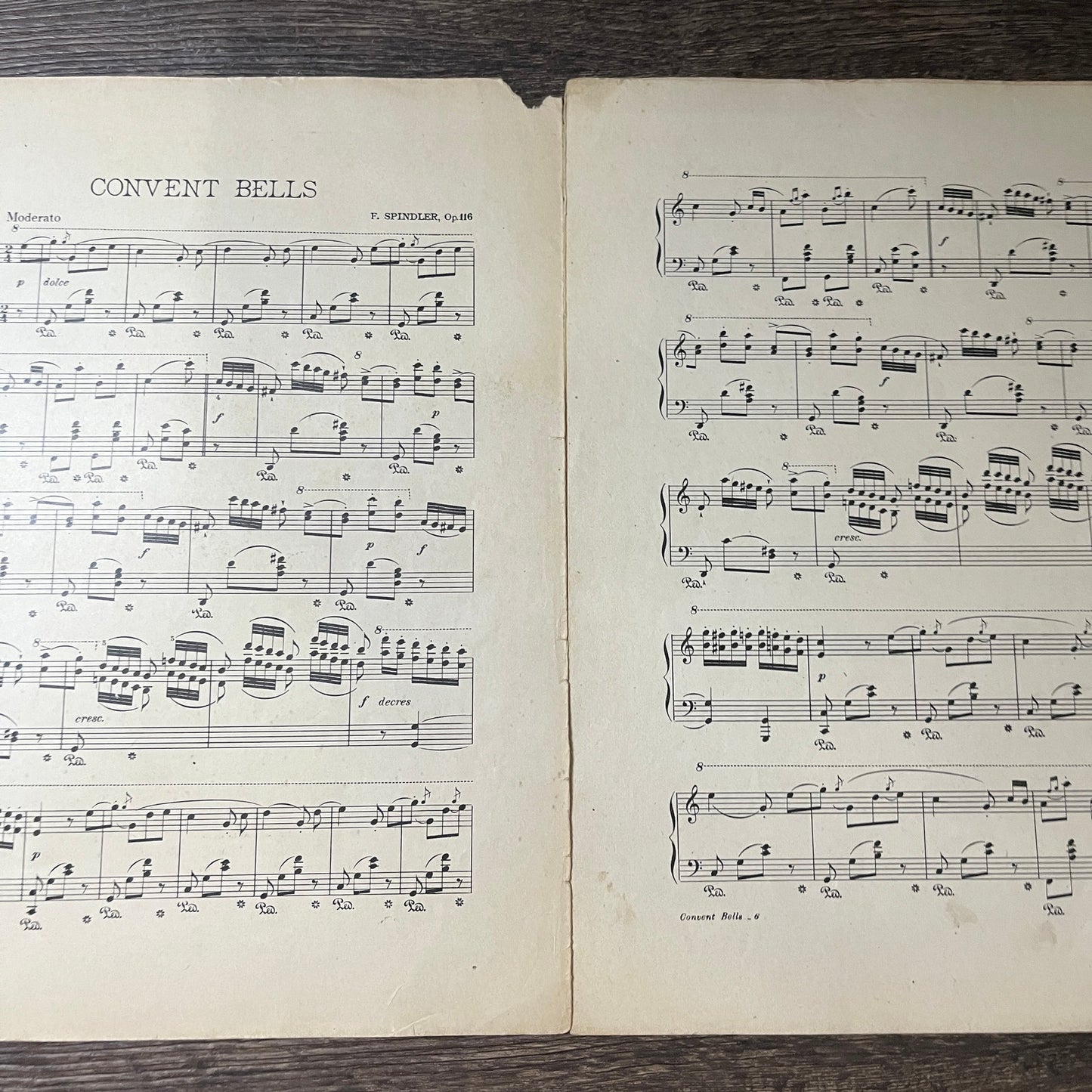 Convent Bells by Spindler 1905 Sheet Music V13
