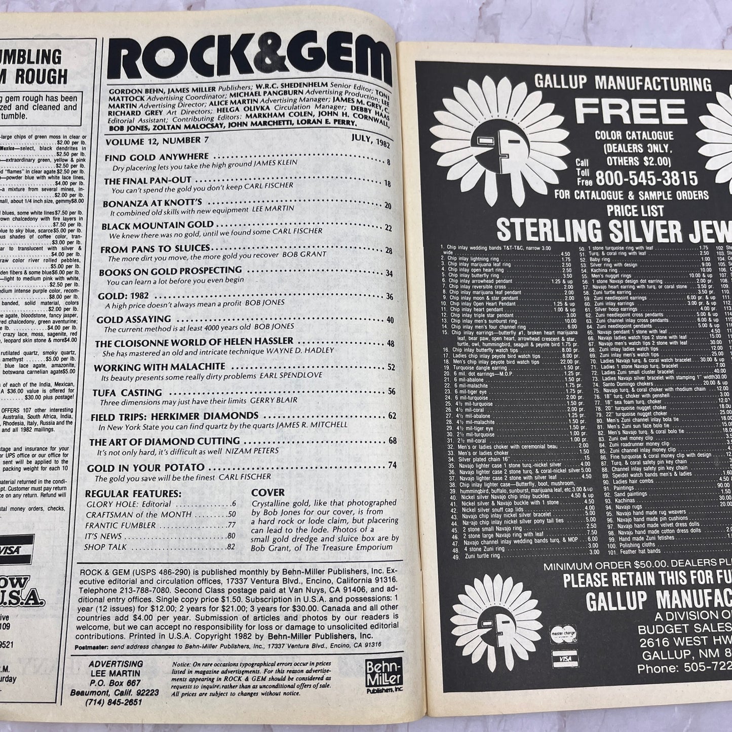 Gold Prospecting Using a Sluice Box - Rock & Gem Magazine - Jul 1982 M24