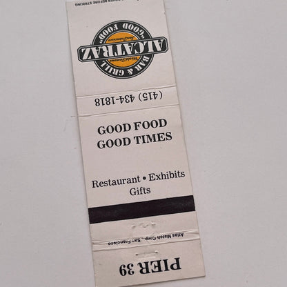 Alcatraz Bar & Grill Pier 39 Vintage Matchbook Cover TB6-MB2-3